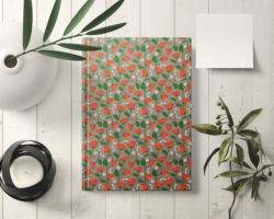 Red Flowers - Hardcover Journal