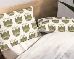 Green Bloom - Pillow Case